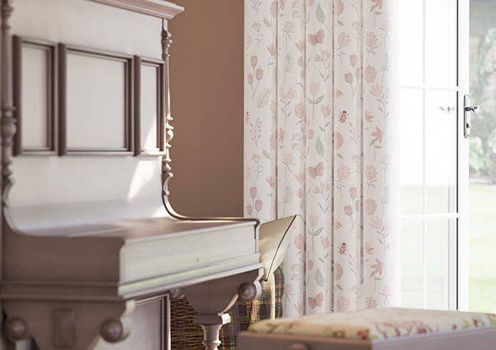 Floral Whimsy, Blush - Made to Measure Curtains - Image 5